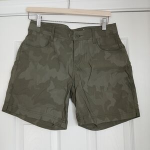 Prana Halle Olive Green Standard Fit Shorts